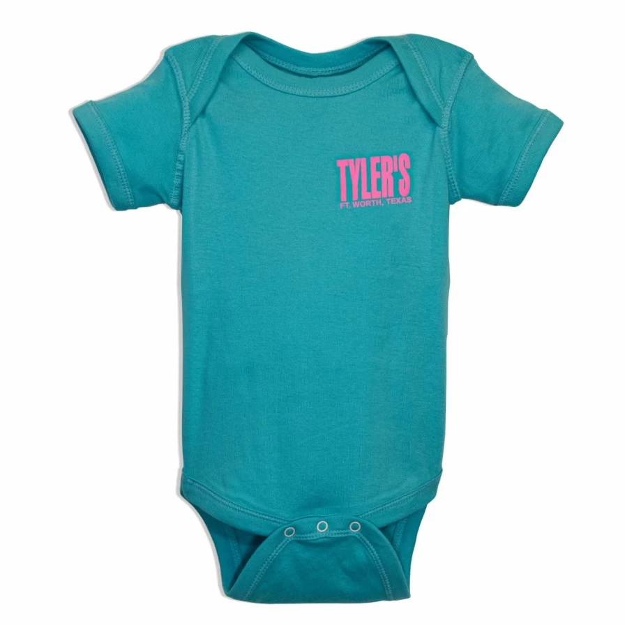 Caribbean Blue and Pink Onesie - Comfortable Unisex Baby Romper for Everyday Wear
