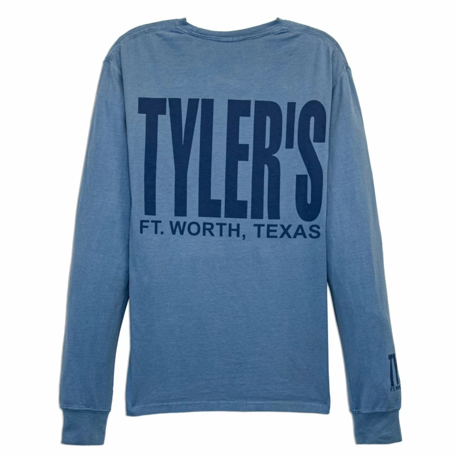 "Tyler's Comfort Color Long Sleeve Tee in Saltwater/Storm Blue – Ft. Worth"