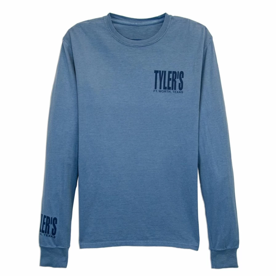 "Tyler's Comfort Color Long Sleeve Tee in Saltwater/Storm Blue – Ft. Worth"
