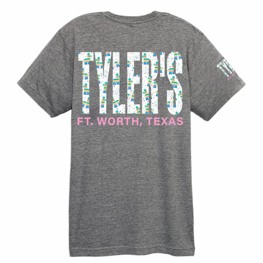 Tyler's Pinata Graphic Tee in Grey | Fun & Unique Design | Ft. Worth Inspired