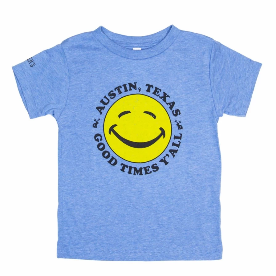 "Heather Royal Austin Dazed Good Times Y'All Tee for Toddlers"