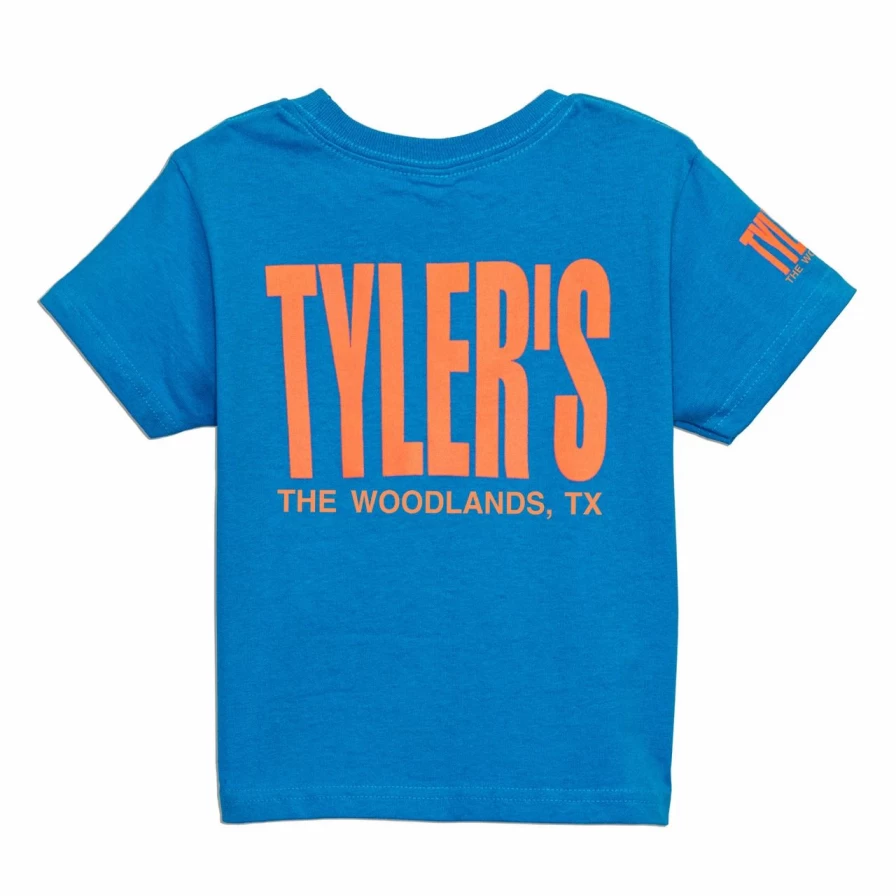 "Toddler's Blue and Orange Tyler Graphic Tee - The Woodlands Collection"