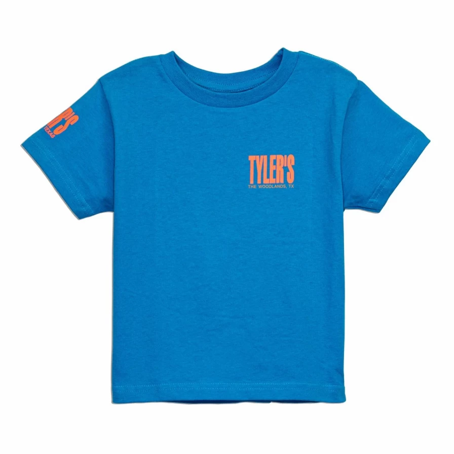 "Toddler's Blue and Orange Tyler Graphic Tee - The Woodlands Collection"