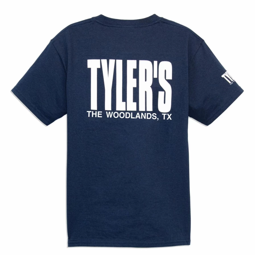 Kids' Navy and White Tyler's Tee - The Woodlands Collection