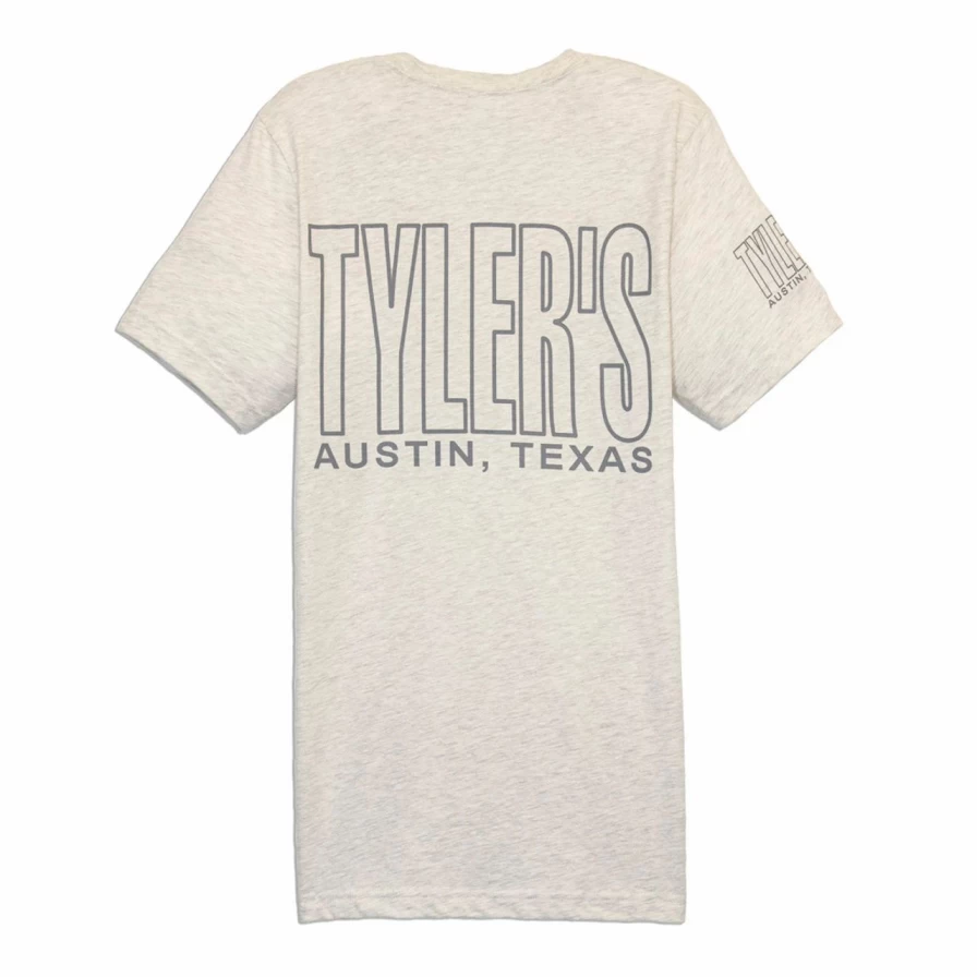 "Prism Outline Tee in Natural and Cool Grey by Tyler's - Austin Collection"