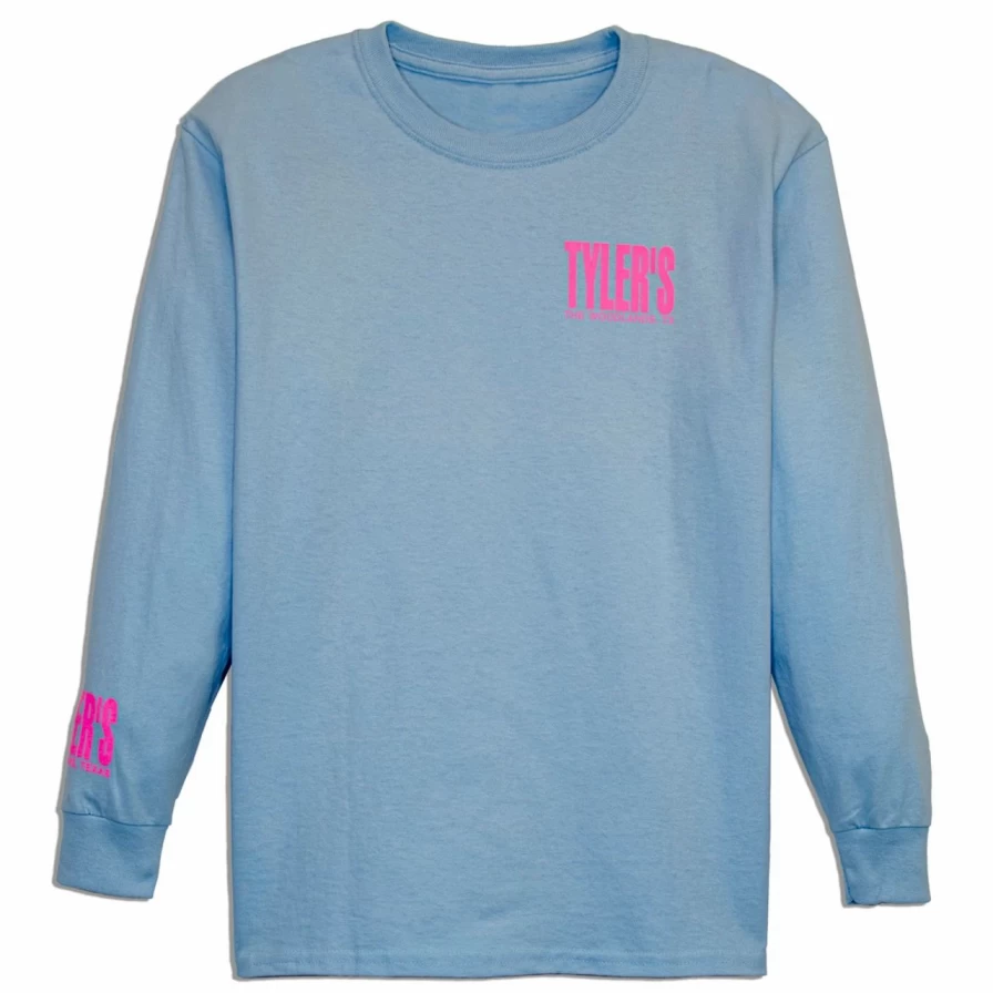 Kids' Light Blue and Azalea Long Sleeve T-Shirt - The Woodlands Collection