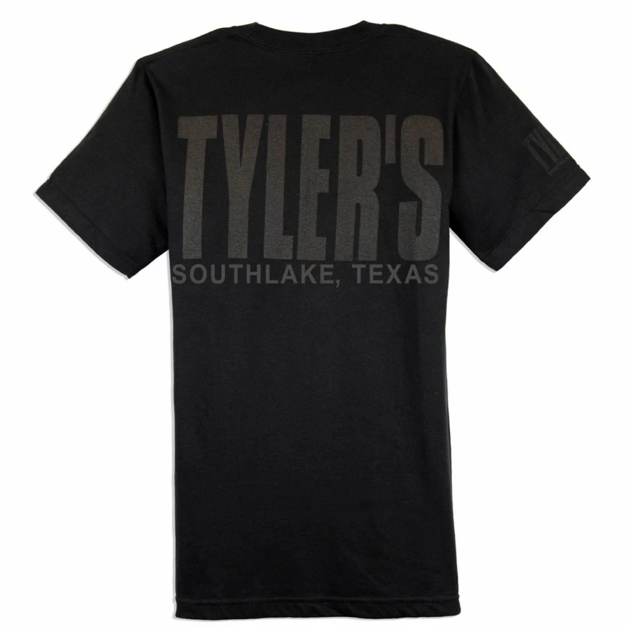 "Men's Black T-Shirt - Classic Fit Casual Tee by Tyler's Southlake"