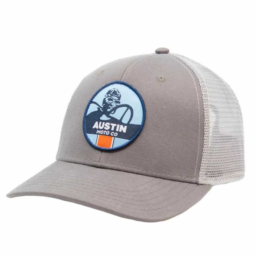 Austin Moto Co Vintage Style Distressed Trucker Hat for Men & Women