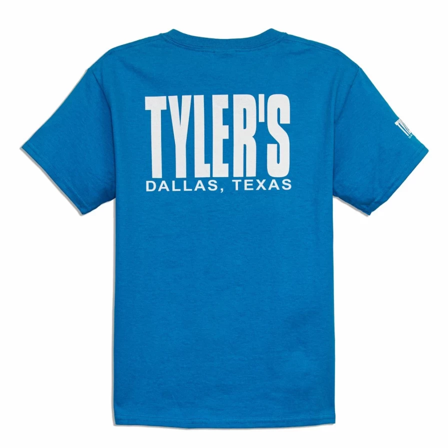 Kids' Turquoise and White Graphic Tee - Dallas Themed Casual T-Shirt for Children