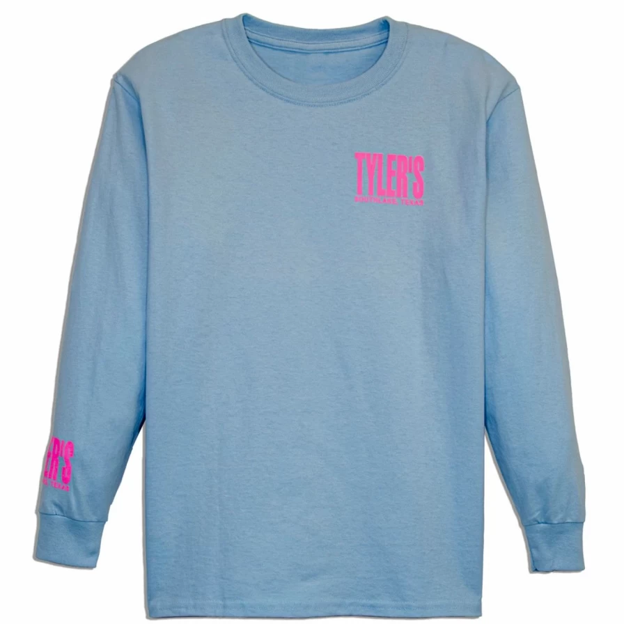 Kids' Light Blue and Azalea Long Sleeve T-Shirt - Southlake Collection