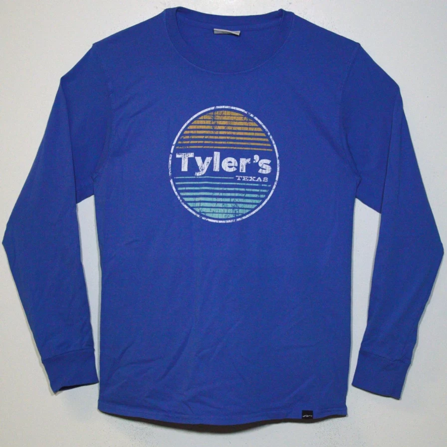 "Pool Blue Long Sleeve T-Shirt - Tyler's Epic Degrees Casual Tee"