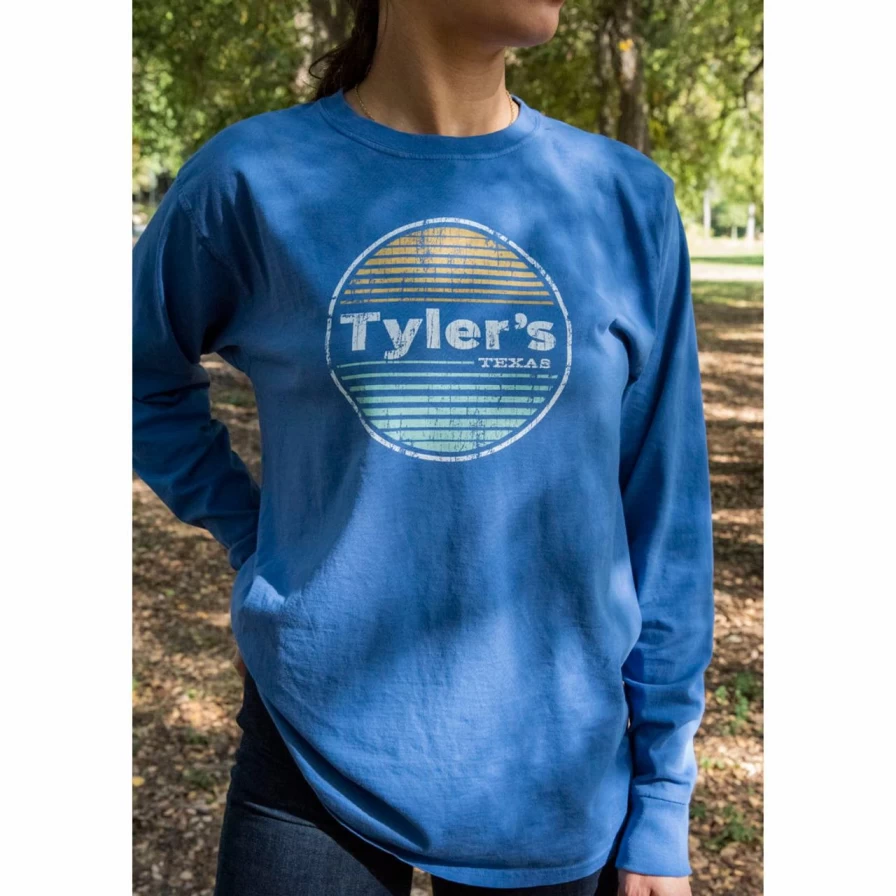 "Pool Blue Long Sleeve T-Shirt - Tyler's Epic Degrees Casual Tee"