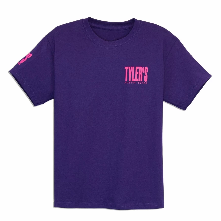 Kids' Purple and Pink Graphic Tee - Austin Themed Tyler's Style T-Shirt