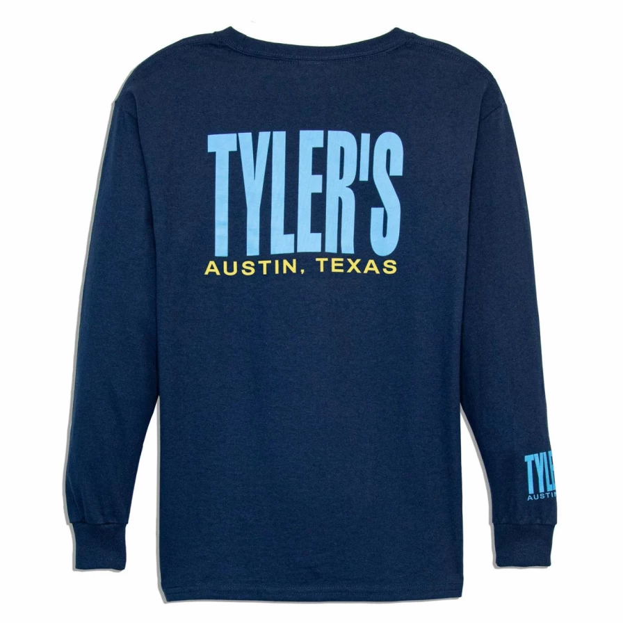 Kids' Navy and Light Blue Long Sleeve T-Shirt by Tyler - Austin Collection