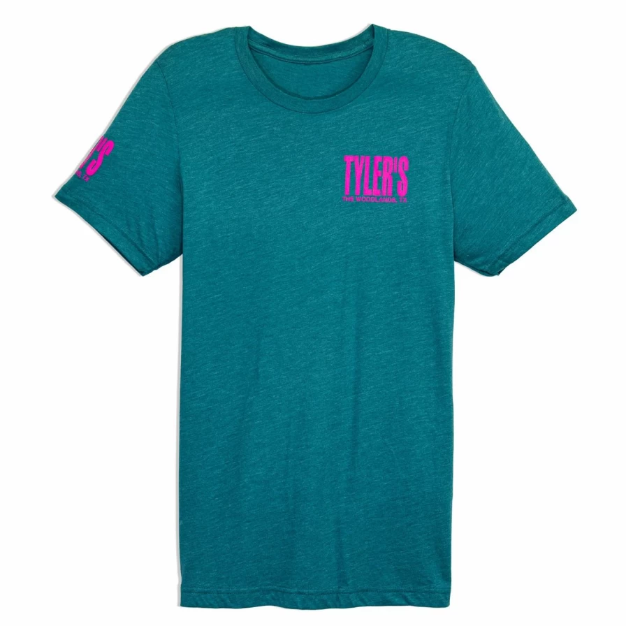 Men's Teal Purple Blue Color Block Track Tee - Stylish Casual T-Shirt for Everyday Wear
