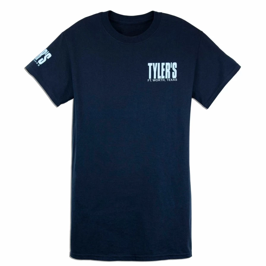 "Navy and Light Blue T-Shirt | Comfortable Cotton Tee | Tyler's Collection"