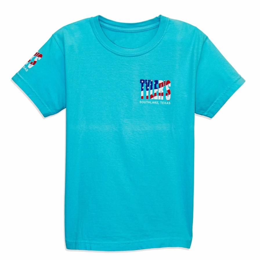 "Kids' Comfort Color American Flag T-Shirt - Stylish Patriotic Tee for Boys & Girls"