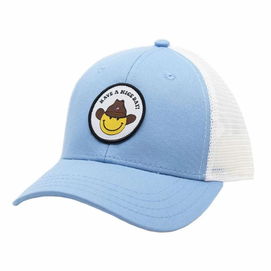 "Kids' Have A Nice Day Embroidered Trucker Cap - Adjustable Snapback Hat for Boys & Girls"