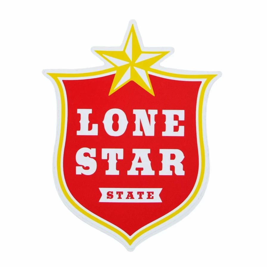 "Texas Pride Sticker - Red, White & Gold Decal - * Brand Lone Star State Design"