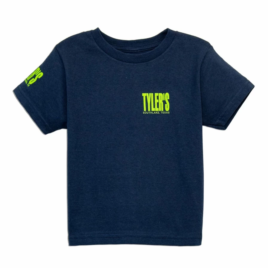 Boys' Navy & Lime Green Short Sleeve T-Shirt - Comfortable Cotton Tee for Toddlers