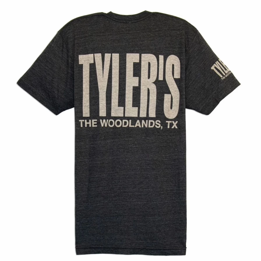 Tyler's Heather Tee The Woodlands - Black/Clear Vintage Style T-Shirt
