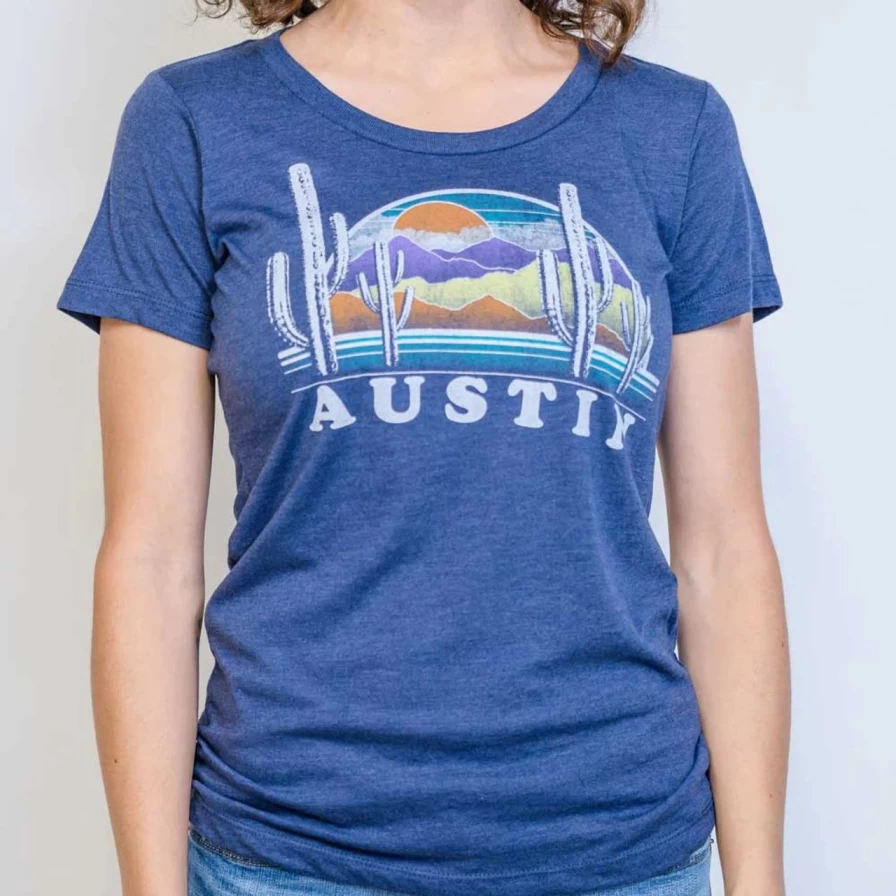 Women's Austin Graphic Tee - Stylish Comfort Fit Short Sleeve T-Shirt