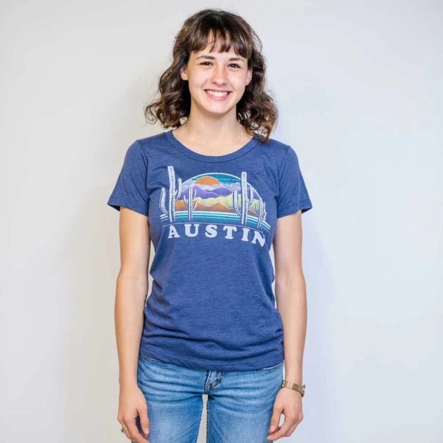 Women's Austin Graphic Tee - Stylish Comfort Fit Short Sleeve T-Shirt