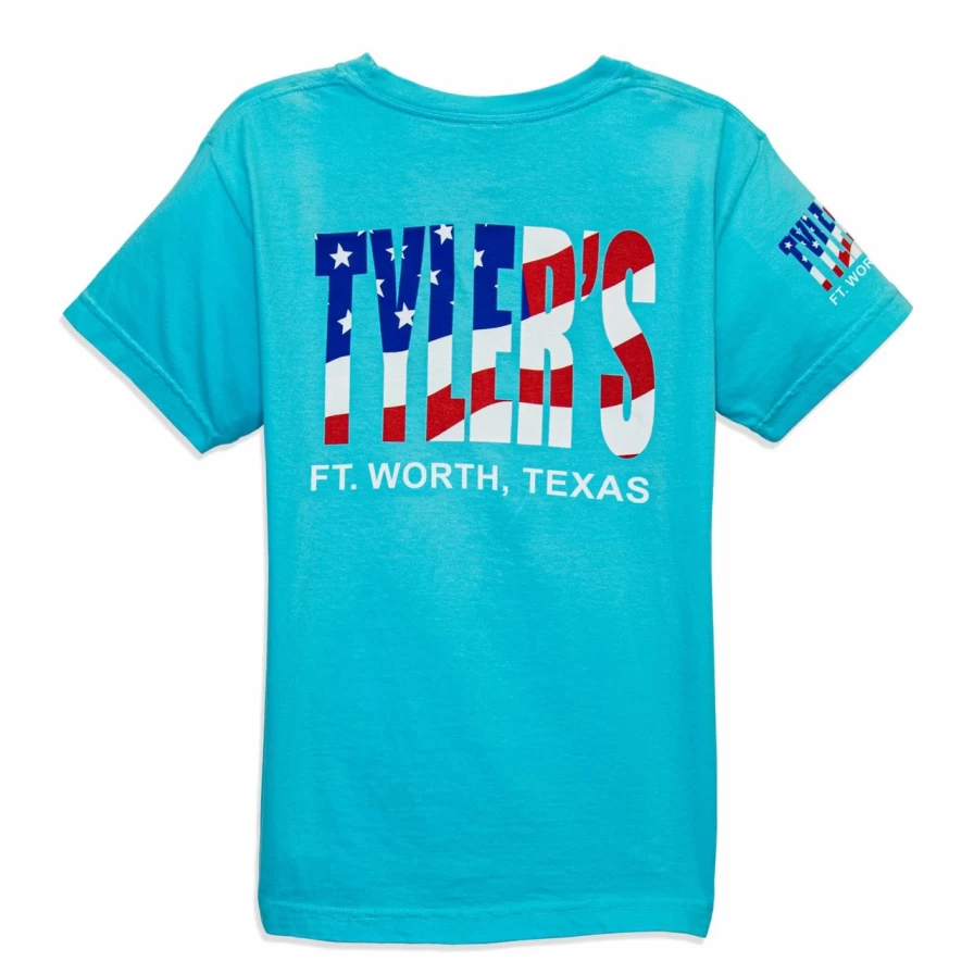"Kids' Comfort Color American Flag T-Shirt - Stylish Patriotic Tee for Boys and Girls"