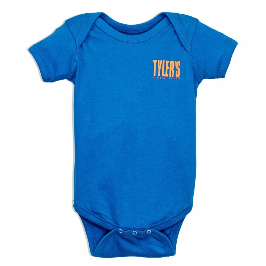 "Cobalt Blue and Orange Striped Onesie – Comfortable Unisex Adult Jumpsuit"