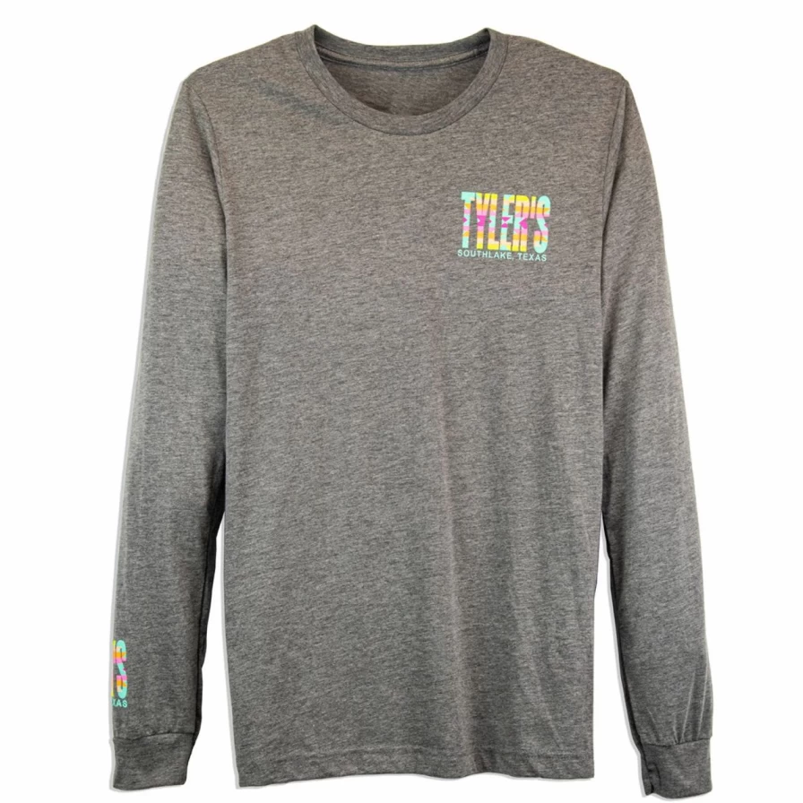 Pastel Aztec Long Sleeve T-Shirt for Men - Southlake Graphic Printed Top