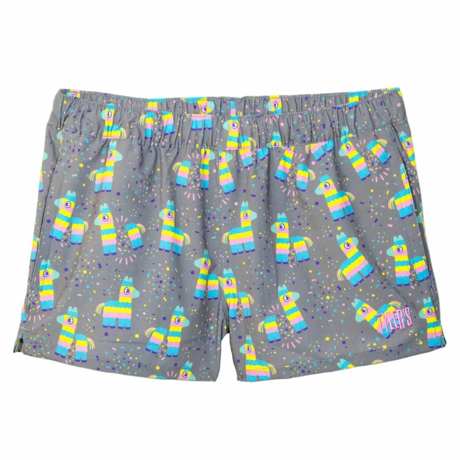 Women's Volleyball Shorts in Charcoal - Comfortable & Styletic Tyler's Confetti Piñata Design