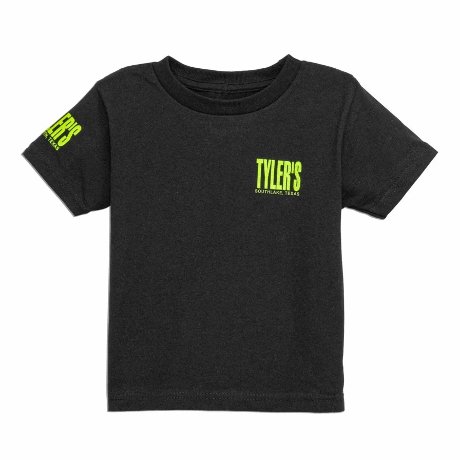 "Toddler's Black and Lime Green T-Shirt – Stylish Comfort for Kids"