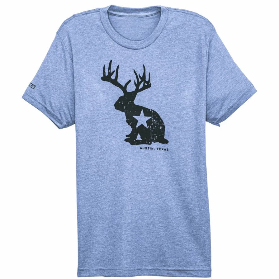 "Blue Athletic Austin Jackalope T-Shirt for Men - Comfortable Sports Tee"