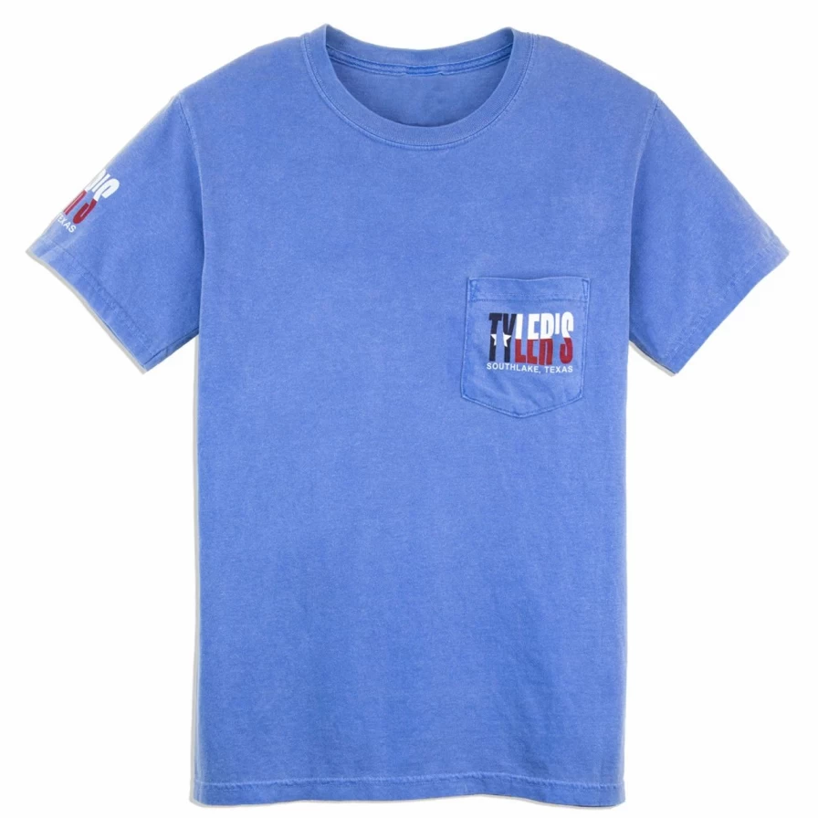 Texas Flag Graphic Pocket T-Shirt - Comfort Colors Vintage Tee - Southlake Style