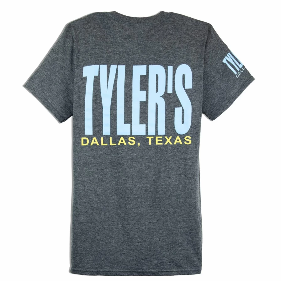 Men's Dark Heather & Light Blue Graphic Tee - Dallas Print Casual T-Shirt