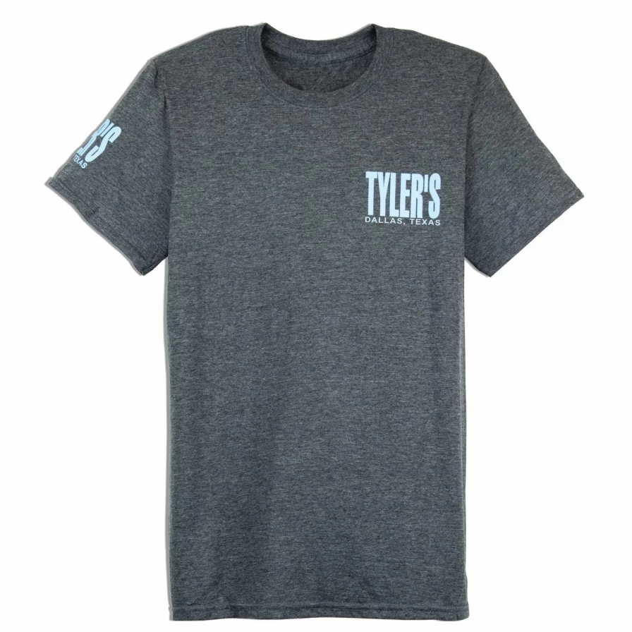 Men's Dark Heather & Light Blue Graphic Tee - Dallas Print Casual T-Shirt