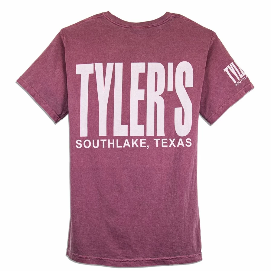 "Comfort Colors Vintage Pocket Tee - Soft Berry & White T-Shirt for Men and Women"