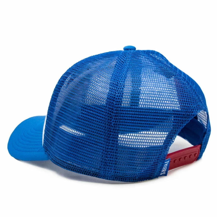 "Good Times Y'All Royal/Red Trucker Hat - Adjustable Mesh Cap for Men & Women"