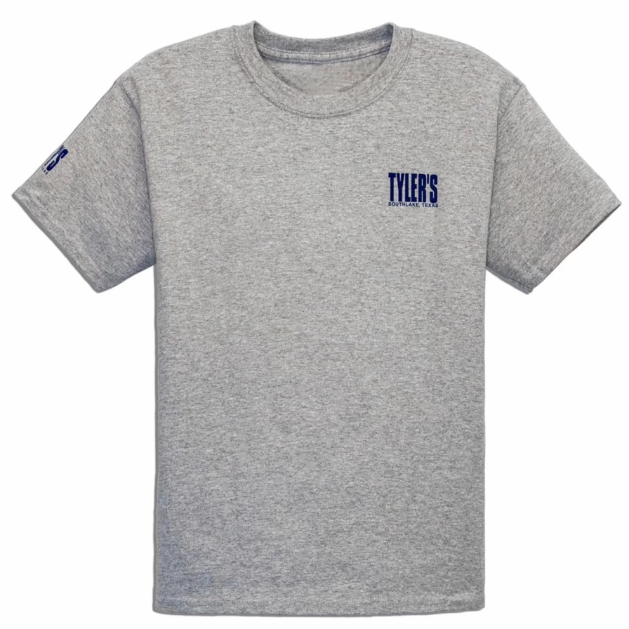 "Kids' Grey and Navy Tyler Tee - Comfortable Cotton T-Shirt for Boys and Girls"