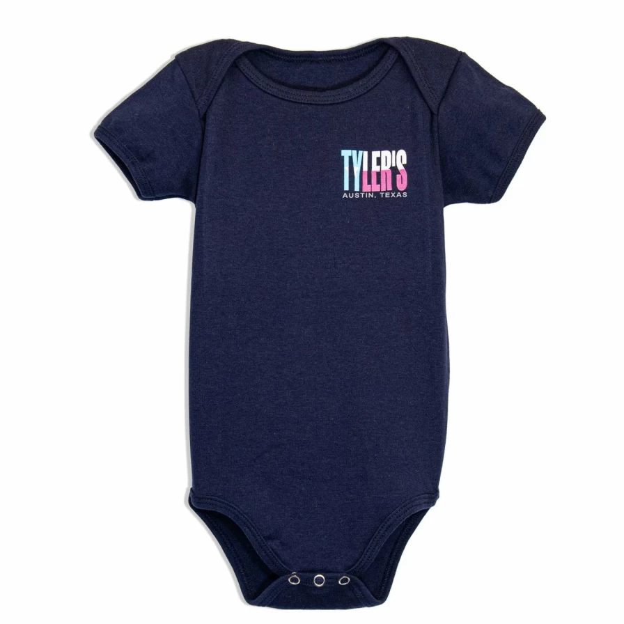 "Navy Blue Texas Flag Onesie - Austin Themed Baby Bodysuit"