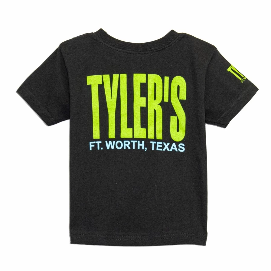 "Toddler's Black and Lime Green T-Shirt - Comfortable Cotton Tee for Kids"