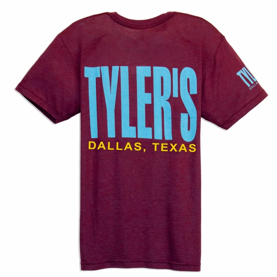 "Heather Crimson Aqua Yellow Track Tee Dallas Vintage Style Tyler's Inspired T-Shirt"