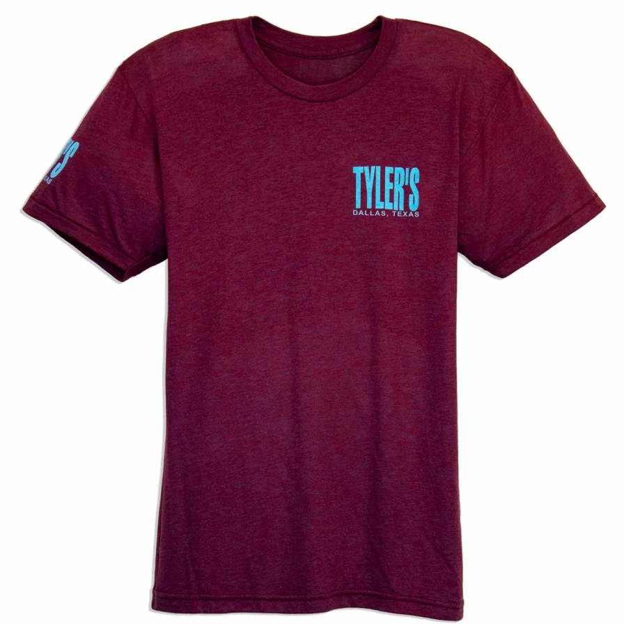 "Heather Crimson Aqua Yellow Track Tee Dallas Vintage Style Tyler's Inspired T-Shirt"