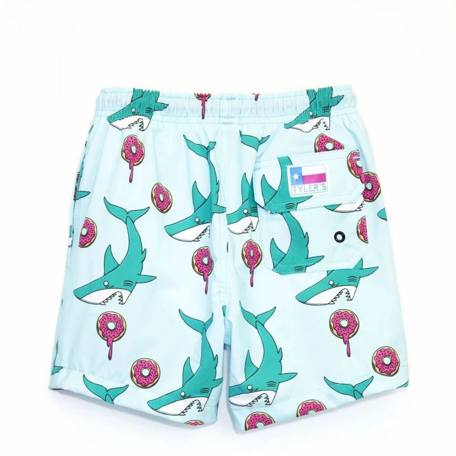 Boys' Ice Blue Donuts Vs Sharks Volleyball Shorts