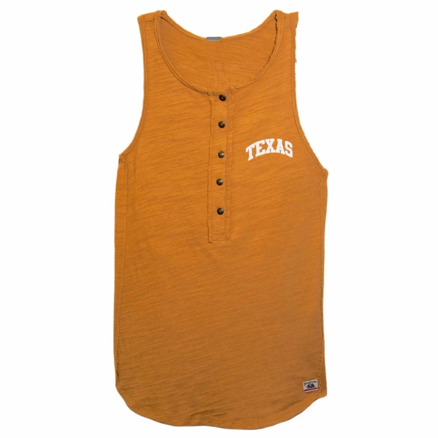 Women's Terracotta Slub Tank Top - Texas Arch Design Casual Tee