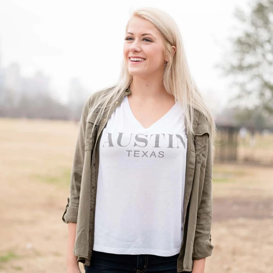 Women's White V-Neck Luxe T-Shirt - Soft Casual Comfort Top
