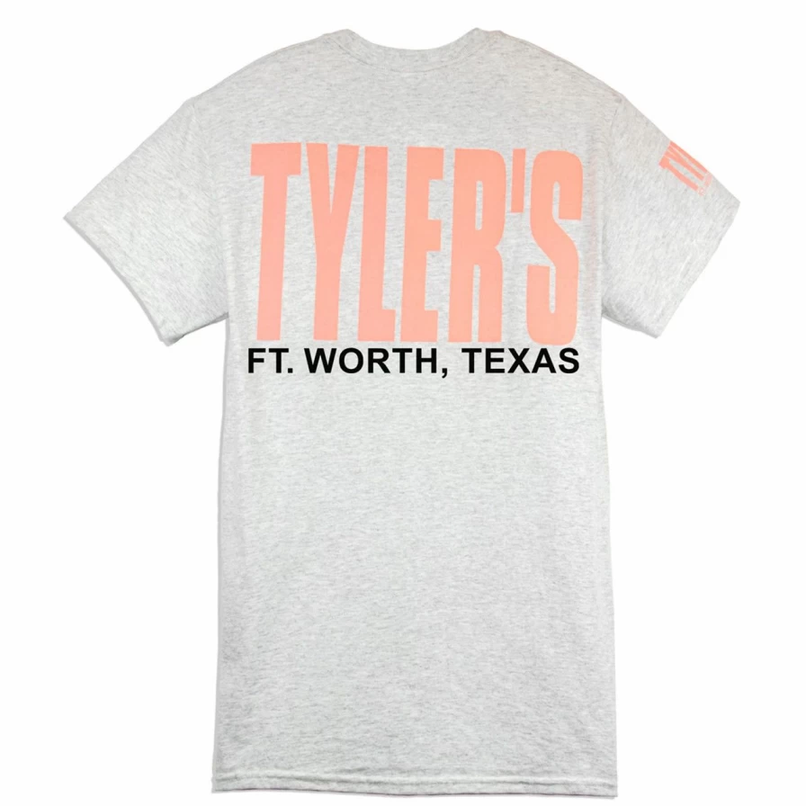 "Tyler's Ash and Baby Pink T-Shirt - Stylish Comfort Tee in Ft. Worth"