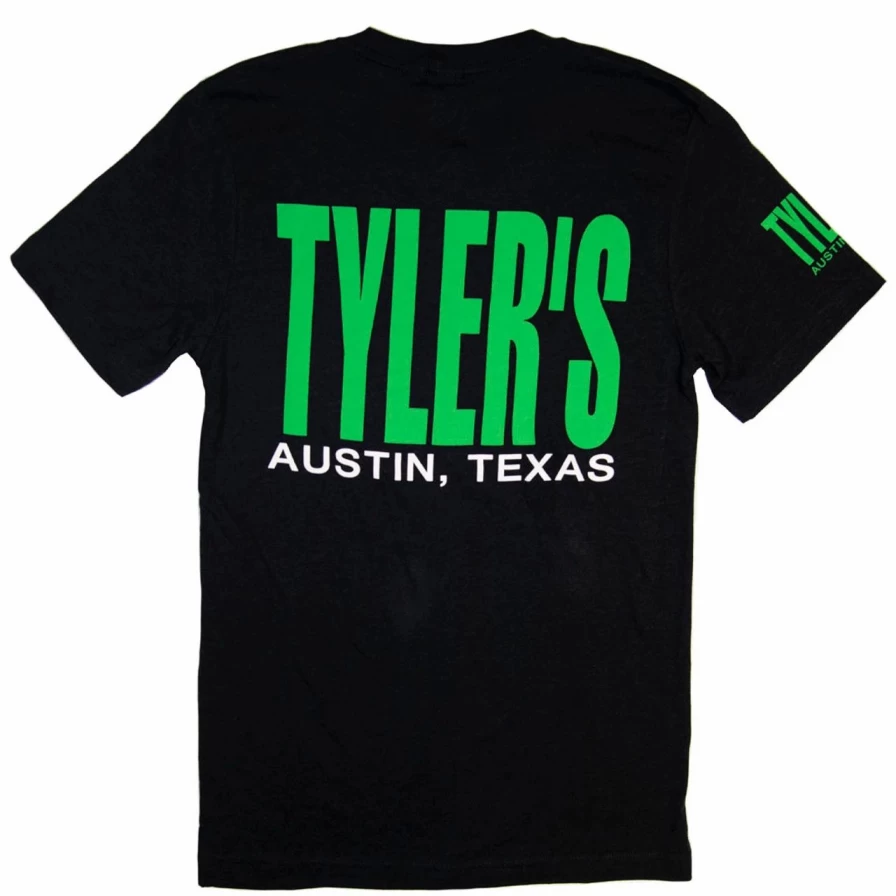 Tyler's Heather Black/Green Track Tee - Comfortable Stylish T-Shirt for Men