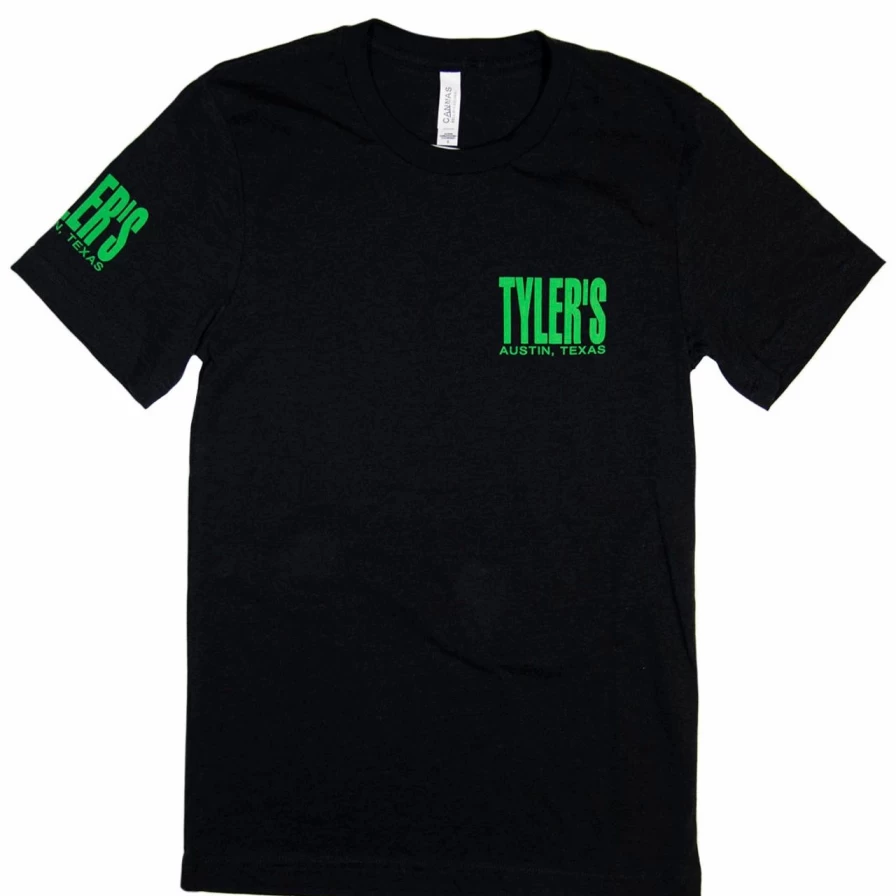 Tyler's Heather Black/Green Track Tee - Comfortable Stylish T-Shirt for Men