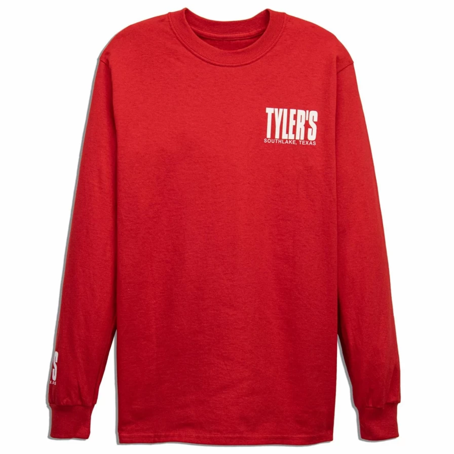 "Southlake Red and White Long Sleeve T-Shirt by Tyler's"